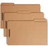 SMD19837 - 1/3 Tab Cut Legal Recycled Fastener Folder, 8 1/2" x 14", 3/4" Expansion, 2 x 2K Fastener(s), 2" for Folder, Top Tab Location, Assorted Tab Position, 11 pt., 2 Plys, Kraft, Reinforced Tab