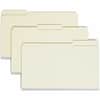 SMD19944 - 1/3 Tab Cut Legal Recycled Fastener Folder, 8 1/2" x 14", 3" Expansion, 2 x 2S Fastener(s), 2" for Folder, Top Tab Location, Assorted Tab Position, 25 pt., Pressboard, Gray, Green, Tear Resistant