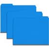 SMD21541 - Colored 1/3 Tab Cut Letter Recycled Top Tab File Folder, 8 1/2" x 11", 1" Expansion, Top Tab Location, Assorted Tab Position, 25 pt., Pressboard, Dark Blue