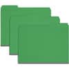 SMD21546 - Colored 1/3 Tab Cut Letter Recycled Top Tab File Folder, 8 1/2" x 11", 1" Expansion, Top Tab Location, Assorted Tab Position, 25 pt., Pressboard, Green, Tear Resistant, Wear Resistant, 50% Recycled