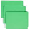 SMD25110 - Colored Straight Tab Cut Letter Recycled End Tab File Folder, 8 1/2" x 11", 3/4" Expansion, 11 pt., 2 Plys, Green, Heavy Duty, Reinforced Tab, 10% Recycled, 100 / Box