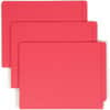 SMD25710 - Shelf-Master Straight Tab Cut Letter Recycled End Tab File Folder, 8 1/2" x 11", 3/4" Expansion, 11 pt., 2 Plys, Red, Heavy Duty, Reinforced Tab, 10% Recycled, 100 / Box