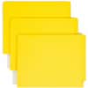 SMD25910 - Colored Straight Tab Cut Letter Recycled End Tab File Folder, 8 1/2" x 11", 3/4" Expansion, 11 pt., 2 Plys, Yellow, Heavy Duty, Reinforced Tab, 10% Recycled, 100 / Box