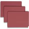 SMD26783 - Straight Tab Cut Letter Recycled Classification Folder, 8 1/2" x 11", 2" Expansion, 2 x 2S Fastener(s), 2" for Folder, End Tab Location, 2 Divider(s), 25 pt., Pressboard, Bright Red, 100% Recycled