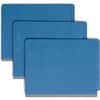 SMD26784 - Straight Tab Cut Letter Recycled Classification Folder, 8 1/2" x 11", 2" Expansion, 2 x 2S Fastener(s), 2" for Folder, End Tab Location, 2 Divider(s), 25 pt., Pressboard, Dark Blue, 100% Recycled