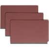 SMD29855 - 1/3 Tab Cut Legal Recycled Classification Folder, 8 1/2" x 14", 2" Expansion, 2 x 2S Fastener(s), 2" for Folder, 1" for Divider, End Tab Location, 1 Divider(s), 25 pt., Pressboard, Red, Rounded Corner