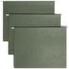 SMD64035 - 1/3 Tab Cut Letter Recycled Hanging Folder, 8 1/2" x 11", Top Tab Location, Assorted Tab Position, 11 pt., Vinyl, Standard Green, 10% Recycled, 25 / Box