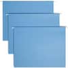 SMD64060 - Colored 1/5 Tab Cut Letter Recycled Hanging Folder, 8 1/2" x 11", Top Tab Location, Assorted Tab Position, 11 pt., Vinyl, Blue, 10% Recycled, 25 / Box