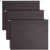 SMD64062 - Colored 1/5 Tab Cut Letter Recycled Hanging Folder, 8 1/2" x 11", Top Tab Location, Assorted Tab Position, 11 pt., Vinyl, Black, 10% Recycled, 25 / Box