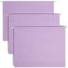 SMD64064 - Colored 1/5 Tab Cut Letter Recycled Hanging Folder, 8 1/2" x 11", Top Tab Location, Assorted Tab Position, 11 pt., Vinyl, Lavender, 10% Recycled, 25 / Box
