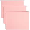 SMD64066 - Colored 1/5 Tab Cut Letter Recycled Hanging Folder, 8 1/2" x 11", Top Tab Location, Assorted Tab Position, 11 pt., Vinyl, Pink, 10% Recycled, 25 / Box