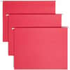 SMD64067 - Colored 1/5 Tab Cut Letter Recycled Hanging Folder, 8 1/2" x 11", Top Tab Location, Assorted Tab Position, 11 pt., Vinyl, Red, 10% Recycled, 25 / Box