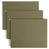 SMD65001 - 1/5 Tab Cut Letter Recycled Hanging Folder, 8 1/2" x 11", Top Tab Location, Assorted Tab Position, 11 pt., Vinyl, Standard Green, Hanging System, 100% Recycled, 25 / Box