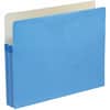 SMD73215 - Straight Tab Cut Letter Recycled File Pocket, 8 1/2" x 11", 1 3/4" Expansion, Top Tab Location, Card Stock, Blue, Tear Resistant, 10% Recycled, 1 Each