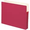 SMD73221 - Straight Tab Cut Letter Recycled File Pocket, 8 1/2" x 11", 1 3/4" Expansion, Top Tab Location, 9 pt., Card Stock, Red, Tear Resistant, 10% Recycled, 1 Each