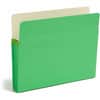 SMD73226 - Straight Tab Cut Letter Recycled File Pocket, 8 1/2" x 11", 3 1/2" Expansion, Top Tab Location, 9 pt., Card Stock, Green, Tear Resistant, 10% Recycled, 1 Each