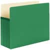 SMD73236 - Straight Tab Cut Letter Recycled File Pocket, 8 1/2" x 11", 5 1/4" Expansion, Top Tab Location, 9 pt., Green, Tear Resistant, 10% Recycled, 1 Each