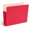 SMD73241 - Straight Tab Cut Letter Recycled File Pocket, 8 1/2" x 11", 5 1/4" Expansion, Top Tab Location, Red, Tear Resistant, 10% Recycled, 1 Each