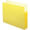 SMD73243 - Straight Tab Cut Letter Recycled File Pocket, 8 1/2" x 11", 5 1/4" Expansion, Top Tab Location, Card Stock, Yellow, Tear Resistant, 10% Recycled, 1 Each