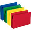 SMD73550 - Straight Tab Cut Legal File Pocket, 8 1/2" x 14", 3 1/2" Expansion, Polypropylene, Blue, Green, Red, Yellow, 1 Pack