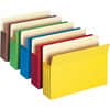SMD74892 - Straight Tab Cut Legal Recycled File Pocket, 8 1/2" x 14", 800 Sheets Capacity, 3 1/2" Expansion, 12.5 pt., Manila, Yellow, Green, Red, Blue, Redrope, Tear Resistant, 10% Recycled, 5 / Pack
