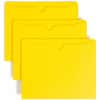SMD75511 - Colored Straight Tab Cut Letter File Jacket, 8 1/2" x 11", 11 pt., 2 Plys, Yellow, Slip Resistant, Reinforced Tab, 10% Recycled, 100 / Box