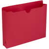 SMD75569 - Colored Straight Tab Cut Letter Recycled File Jacket, 8 1/2" x 11", 2" Expansion, 11 pt., 2 Plys, Red, Slip Resistant, Reinforced Tab, 10% Recycled, 50 / Box