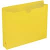 SMD75571 - Colored Straight Tab Cut Letter Recycled File Jacket, 8 1/2" x 11", 2" Expansion, 11 pt., 2 Plys, Yellow, Slip Resistant, Reinforced Tab, 10% Recycled, 50 / Box