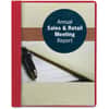 SMD87461 - Letter Recycled Report Cover, 8 1/2" x 11", 3 Fastener(s), 1/2" for Folder, 12 pt., Vinyl, Metal, Red, 50% Recycled, 25 / Box