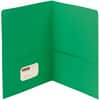 SMD87855 - Letter Recycled Pocket Folder, 8 1/2" x 11", 100 Sheets Capacity, Folder, 2 Pocket, 11 pt., Leatherette, Green, 10% Recycled, 25 / Box