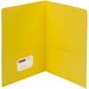 SMD87862 - Letter Recycled Pocket Folder, 1/2" Folder Capacity, 8 1/2" x 11", 2 Pocket, 11 pt., Leatherette, Yellow, 10% Recycled, 25 / Box