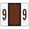 SMD67379 - BCCRN Bar-Style Color-Coded Labels, 9, x 1 1/4" Width x 1" Length, Brown, Laminated, 500 / Roll