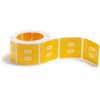 SMD67420 - DCC Color-Coded Numeric Labels, 0, x 1 1/2" Width x 1 1/2" Length, Yellow, Laminated, 250 / Roll