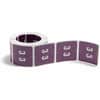 SMD67423 - DCC Color-Coded Numeric Labels, 3, x 1 1/2" Width x 1 1/2" Length, Purple, Laminated, 250 / Roll