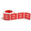SMD67428 - DCC Color-Coded Numeric Labels, 8, x 1 1/2" Width x 1 1/2" Length, Red, Laminated, 250 / Roll