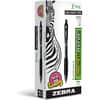 ZEB22210 - Z-Grip Retractable Ballpoint Pens, 1 mm Medium Pen Point, Retractable, Black Ink, Black Barrel, 12 / Dozen