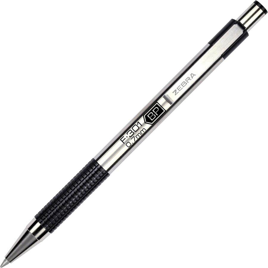 STEEL 3 Series F-301 Retractable Ballpoint Pen by Zebra® ZEB27110