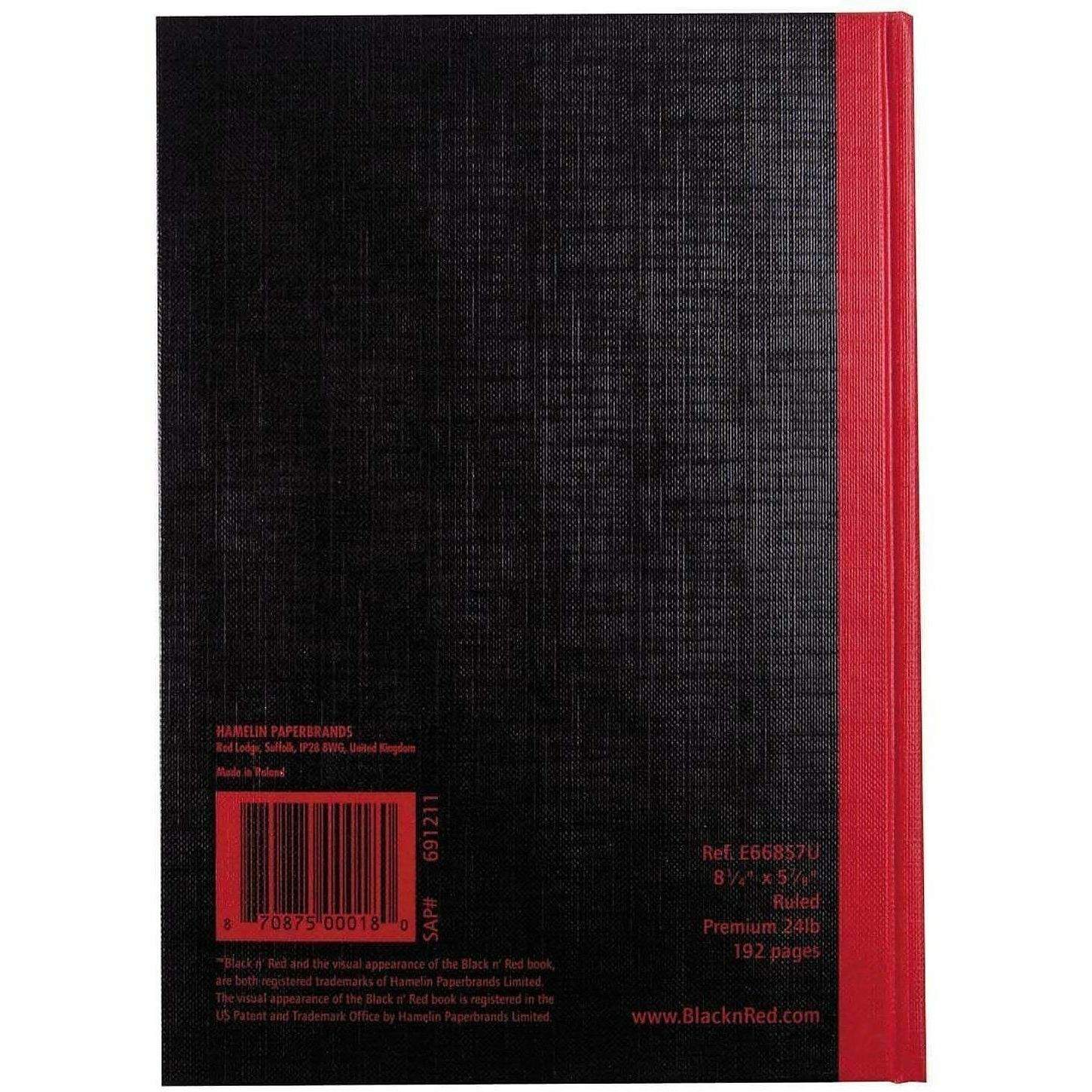 Casebound Ruled Notebooks - A5 by Black n' Red™ JDKE66857