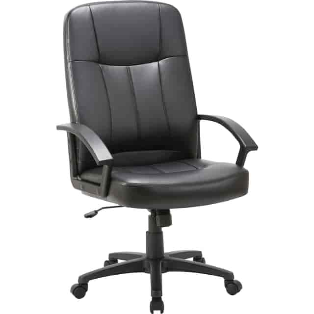 Lorell Chadwick Series Executive High-Back Chair - Black Leather Seat - Black Frame - 5-star Base - Black - 1 Each Lorell Chadwick Series Executive High-Back Chair - Black Leather Seat - Black Frame - 5-star Base - Black - 1 Each
