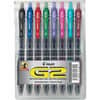 PIL31128 - Premium Gel Ink Retractable Pens, 0.7 mm Fine Pen Point, Refillable, Retractable, Assorted Ink, Gel-based, 8 / Pack