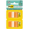 MMM680OE2 - Flags, 100 x Orange, 1" Flag/Note Width x 1 3/4" Flag/Note Length, Rectangle, Unruled, Orange, Removable, Tab, Dispenser Included, 1 Pack