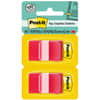 MMM680RD2 - Flags, 100, 1" Flag/Note Width x 1 3/4" Flag/Note Length, Rectangle, Unruled, Red, Removable, Self-adhesive, Dispenser Included, 1 Pack