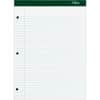 TOP63384 - Double Docket Rigid Back Legal Pads, 100 Sheets, Stapled/Glued, Ruled Margin, 16 lb Basis Weight, 8 1/2" x 11 3/4" Sheet Size, White Paper, Green Binding