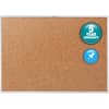 QRT2305 - Classic Series Bulletin Board, 36" Board Height x 60" Board Width, Brown Natural Cork Surface, Heavy-gauge, Self-healing, Heavy Duty, Silver Aluminum Frame, 1 Each