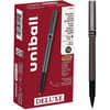 UBC60025 - Deluxe Rollerball Pens, 0.5 mm Pen Point, Black Ink, Silver Barrel, Stainless Steel Tip, 12 / Dozen