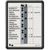 QRT750 - Classic In/Out Board, 14" Board Height x 11" Board Width, Gray Porcelain Surface, Magnetic, Durable, Stain Resistant, Dent Resistant, Ghost Resistant, Scratch Resistant, Black Frame, 1 Each