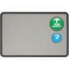QRT7693G - Contour Bulletin Board, 24" Board Height x 36" Board Width, Gray Fabric Surface, Durable, Self-healing, Black Frame, 1 Each