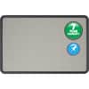 QRT7694G - Contour Bulletin Board, 36" Board Height x 48" Board Width, Gray Fabric Surface, Durable, Self-healing, Black Frame, 1 Each