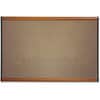 QRTB243LC - Prestige Bulletin Board, 24" Board Height x 36" Board Width, Brown Cork Surface, Self-healing, Durable, Light Cherry Frame, 1 Each