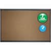 QRTB243LC - Prestige Bulletin Board, 24" Board Height x 36" Board Width, Brown Cork Surface, Self-healing, Durable, Light Cherry Frame, 1 Each